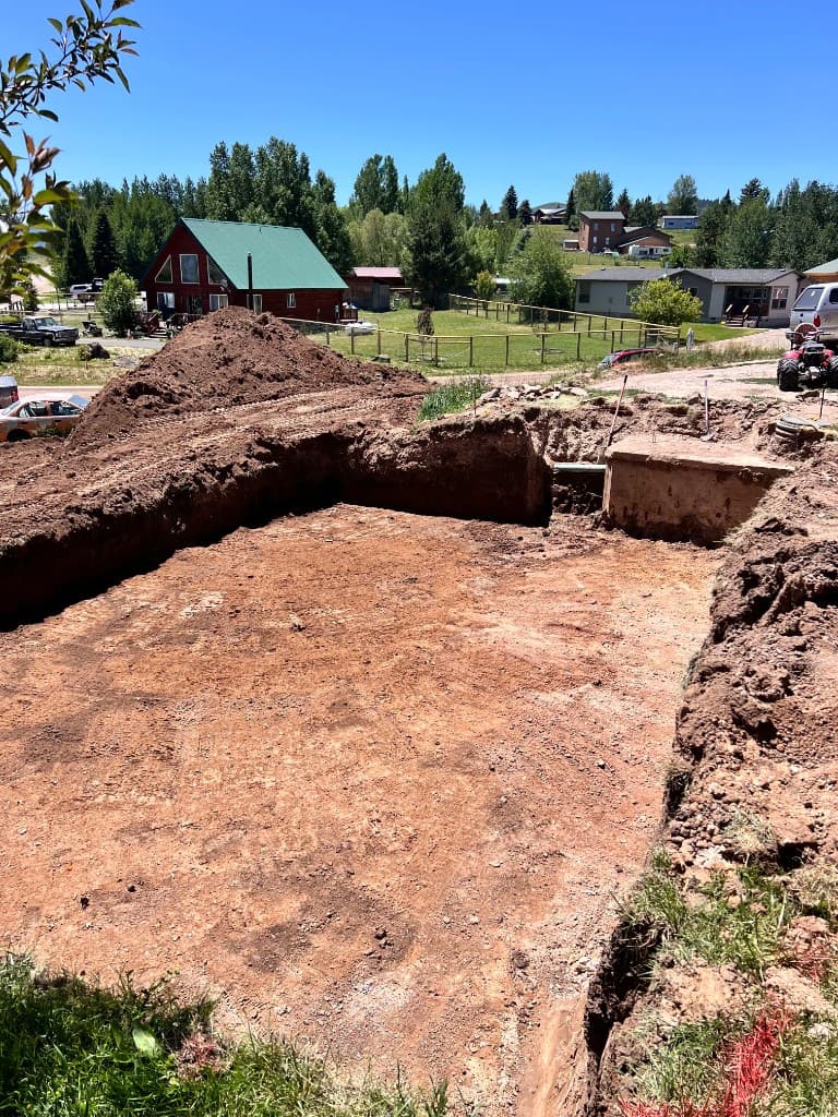 Foundation excavation and site preparation